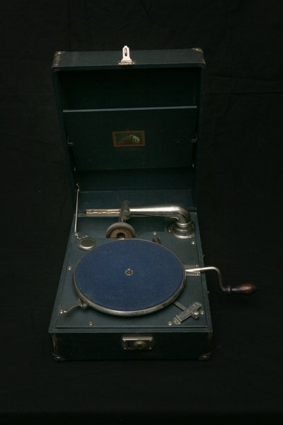 HMV Portable Phonograph (Green)